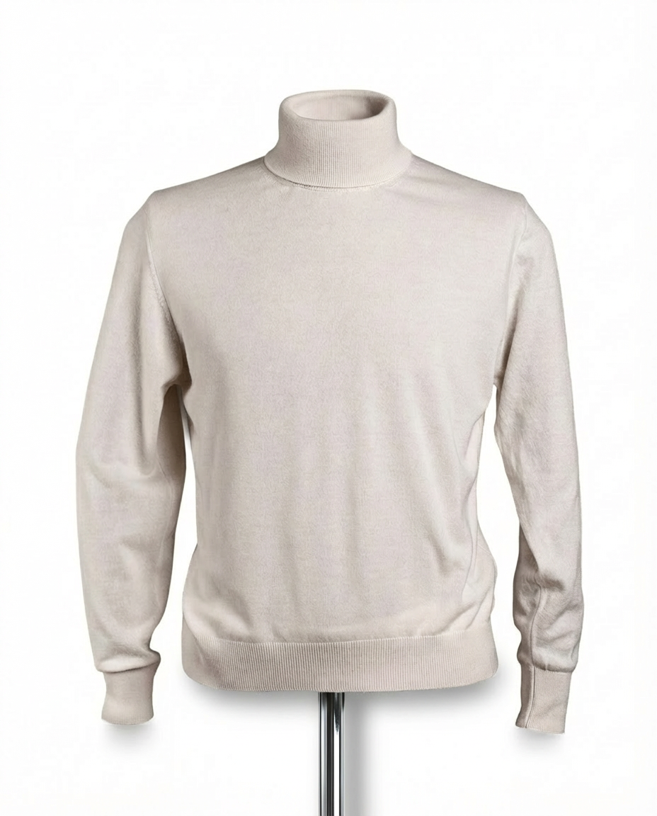 Rollkragenpullover Herren Weiss